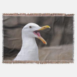 FUNNY Seagull Throw Blanket