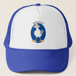 Funny seagull with French fries cartoon Trucker Hat
