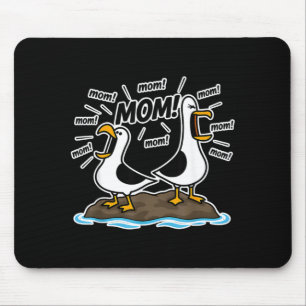 Funny Seagulls Mom Life Chaos Mouse Pad