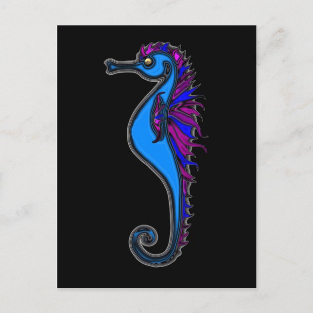 Funny seahorse postcard (Front)