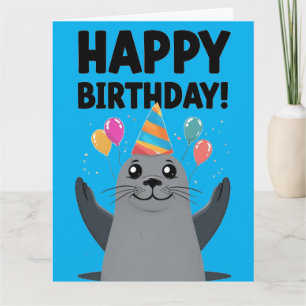 Funny Seal Birthday Puns - SEAL-iously Amazing Card