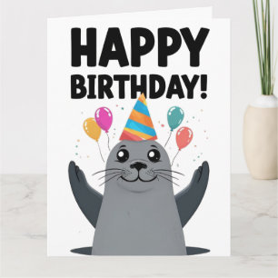 Funny Seal Birthday Puns - SEAL-iously Amazing Card