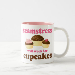 Funny Seamstress Two-Tone Coffee Mug
