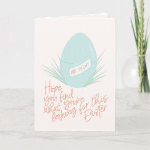 Funny Searching for Mr. Right Easter card
