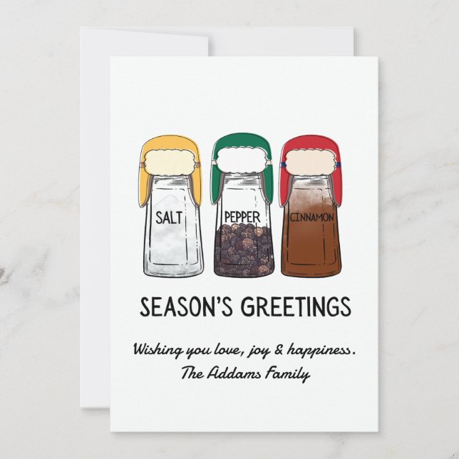 FUNNY SEASONS GREETINGS Flat Holiday Card (Front)