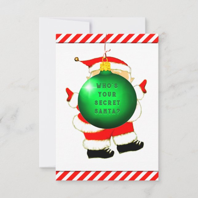 Funny Secret Père Noël Carte de Noël (Devant)