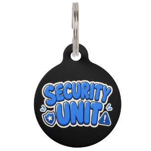 Funny Security Unit Dog & Cat Tag Cute Pet ID Tag