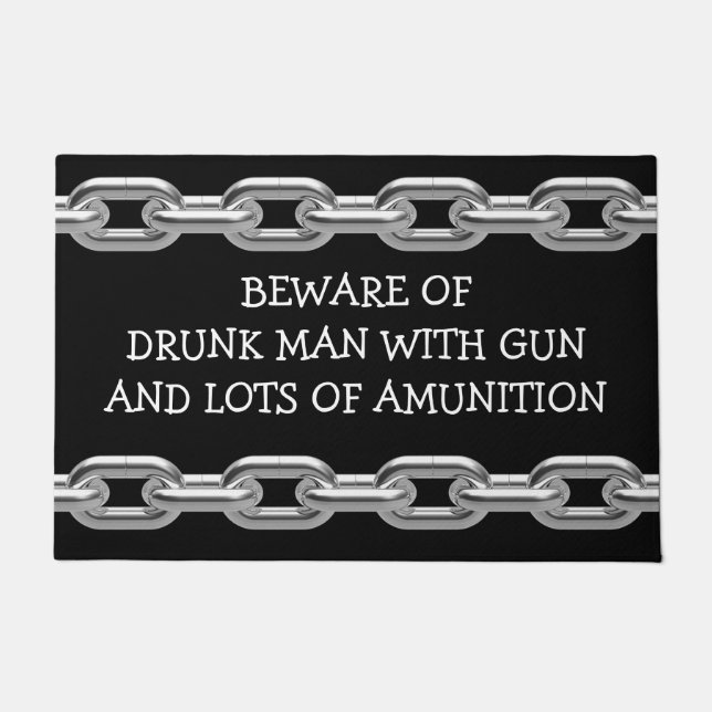 Funny Security Welcome Front Door Mat (Front)