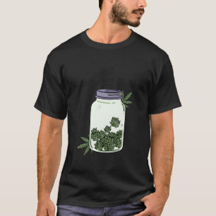 Funny Self Care Mason Jar Weed Vintage Retro T-Shirt