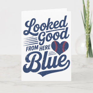 Funny Sell Mom Quote Looked Good From Here Blue So Card