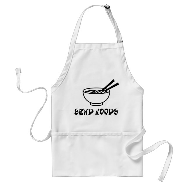Funny Send Noods Chinese Food Chef Pocket Apron  (Front)