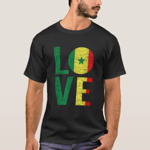 Funny Senegal Flag Roots From Usa Senegal T-Shirt