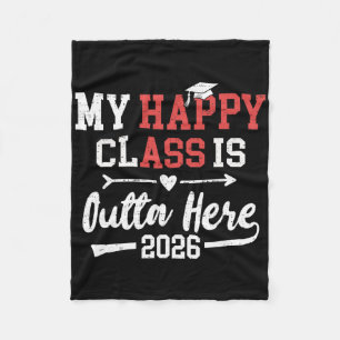 Funny Senior 2026 Graduate Cl Of 2026 Graduation H Fleece Blanket