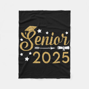 Funny Senior Cl Of 2025 College Graduation Gift Fo Fleece Blanket