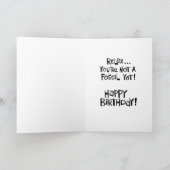 Funny Senior Male Birthday Card (Inside)