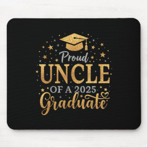 Funny Senior Proud Uncle Of A Cl Of 2025 Graduate Mouse Pad