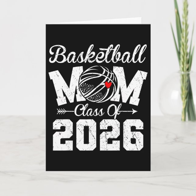 Funny Senior Sketll Mom Cl Of 2026 Graduation  Card (Front)
