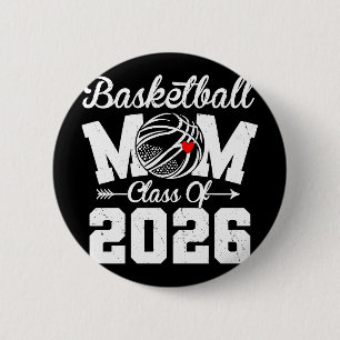 Funny Senior Sketll Mom Cl Of 2026 Graduation Prem 2 Inch Round Button