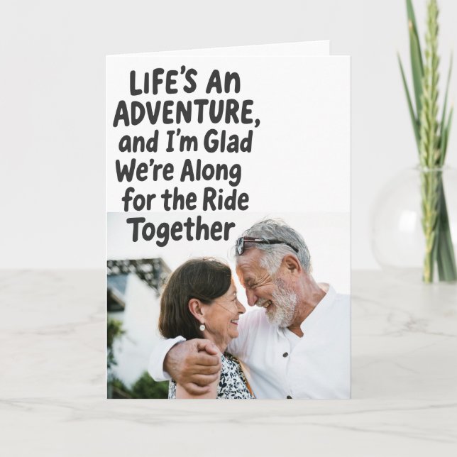 Funny Sentimental Custom Photo Anniversary Card (Front)