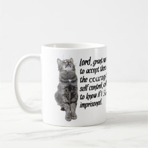 Funny Serenity Prayer With Cats Coffee Mug