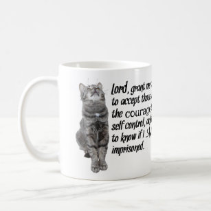 Funny Serenity Prayer With Cats Coffee Mug