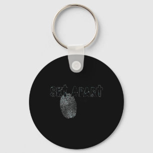 Funny Set Apart Psalm 43 Christian Cross Design Keychain