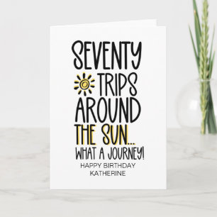 Funny Seventy Getting Old 70th Birthday For Friend Card