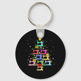 Funny Sewing Christmas Tree Christmas Ornament Wom Keychain