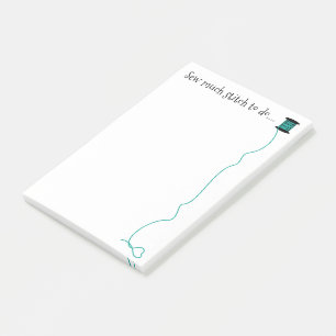 Funny Sewing Design Aqua Post-it Notes