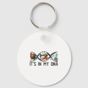 Funny Sewing Quilter Sewer Dna Quilting Hobby Craf Keychain