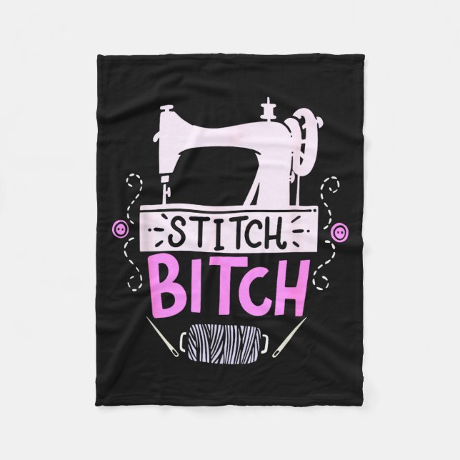 Funny Sewing Quilting Gift  Fleece Blanket (Front)