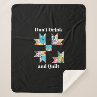 Funny Sewing Quilting Lovers Sherpa Blanket