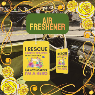 Funny Sewing Quote Vintage Floral Sewing Machine Air Freshener