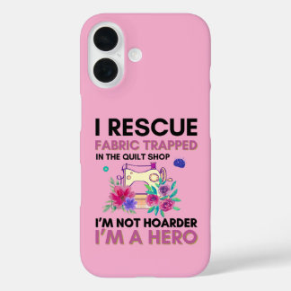 Funny Sewing Quote Vintage Floral Sewing Machine iPhone 16 Case