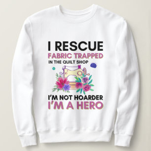 Funny Sewing Quote Vintage Floral Sewing Machine Sweatshirt