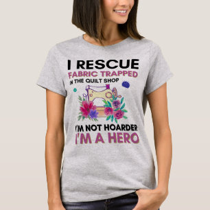 Funny Sewing Quote Vintage Floral Sewing Machine T-Shirt