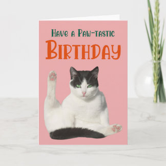 Funny Sexy Chat Carte de voeux Anniversaire