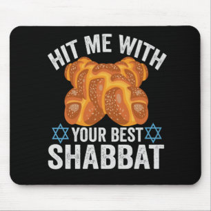 Funny Shabbat Jewish Holiday Hanukkah Humour Mouse Pad