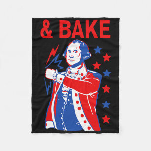 Funny Shake And Bake 4th Of July Couple Matching A Fleece Blanket