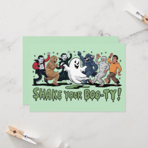 Funny Shake your Boo-ty Vampire Mummy Ghost  Invitation
