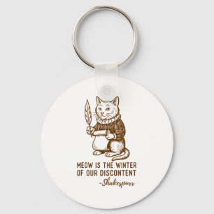 Funny Shakespeare Quote Cat Shakespurr Keychain