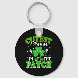 Funny Shamrock Cutest Clover In The Patch St Patri Keychain