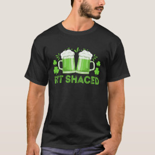 Funny Shamrock Drinking Men Women Fit Shaced St Pa T-Shirt