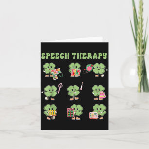 Funny Shamrock Speech Therapy St Patrick's Day Slp Card