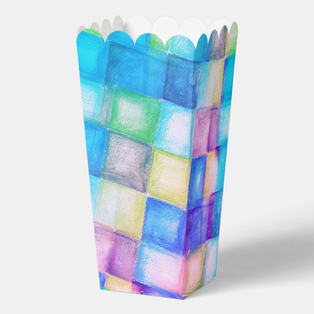 Funny Shapes pattern - coloured 5a Favor Box (Back)