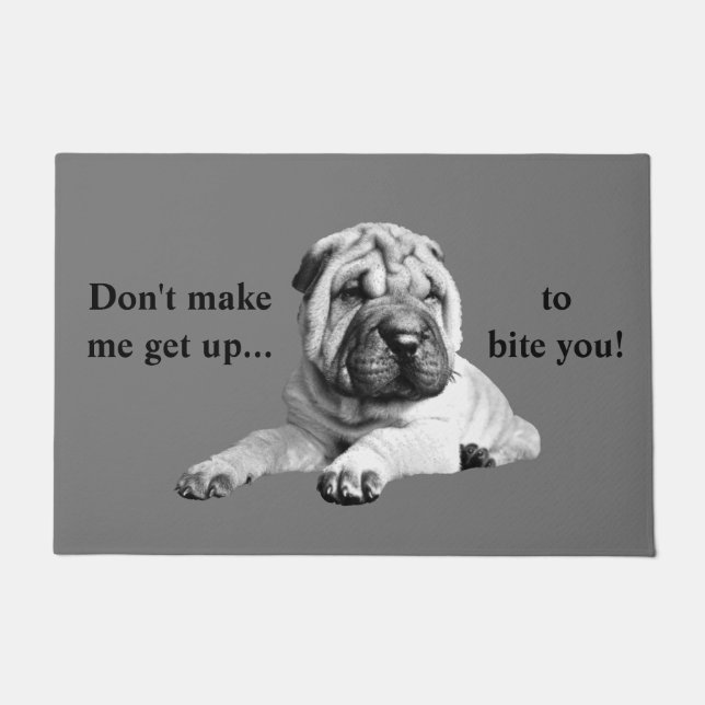 Funny Shar Pei Doormat (Front)