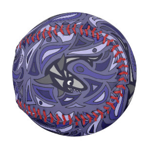 Funny Shark Abstract Baseball