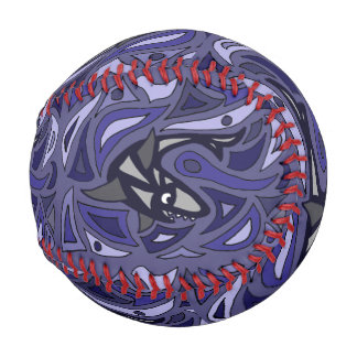 Funny Shark Abstract Baseball