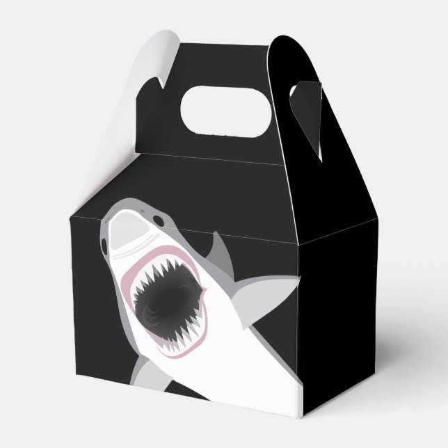 Funny Shark Attack Favor Box (Front Side)