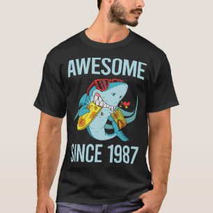 Funny Shark - Awesome Since 1987 T-Shirt